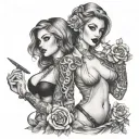 sluts tattoo design idea