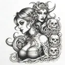 sluts tattoo design idea