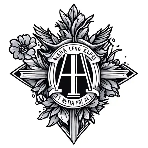 alpha epsilon pi and Theta phi alpha tattoo design idea
