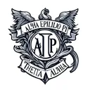 alpha epsilon pi and Theta phi alpha tattoo design idea