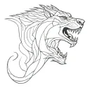 Werewolf Python Hybrid tattoo design idea