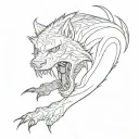 Werewolf Python Hybrid tattoo design idea
