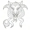 Werewolf Python Hybrid tattoo design idea