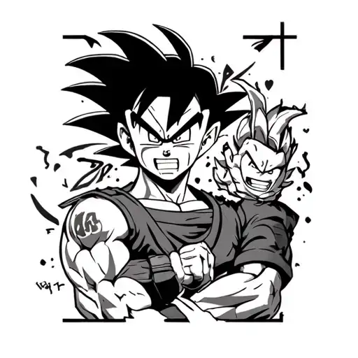 I love Ashley with  dragon ball z  tattoo design idea