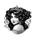 chubby bbw princess nude tattoo design idea