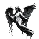 weeping angel tattoo design idea