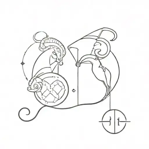 Aries and Libra tattoo design idea
