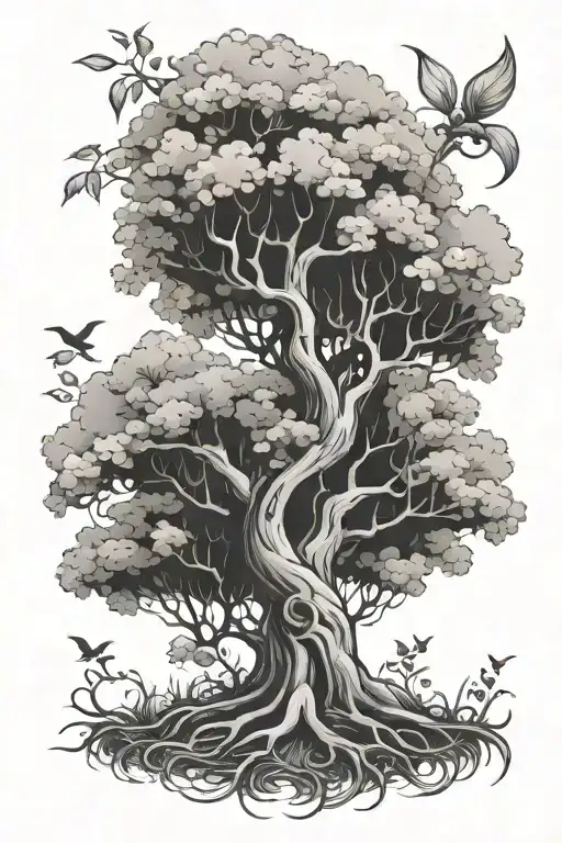 what's the joy off giving tree tattoo design idea