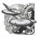enterprise D star trek tattoo design idea