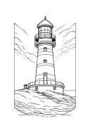 Lighthouse ocean tattoo design idea