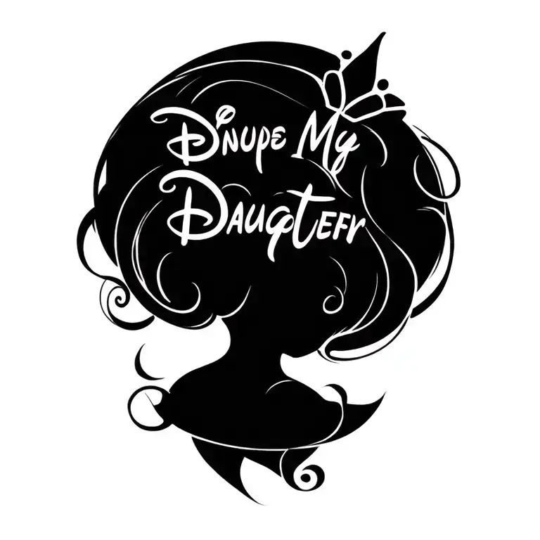 disney theme tattoo for my daughter name tattoo design idea