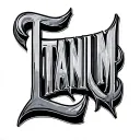 "TITANIUM " letters tattoo design idea