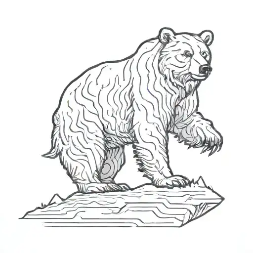 isbear standing on is glacier tattoo design idea