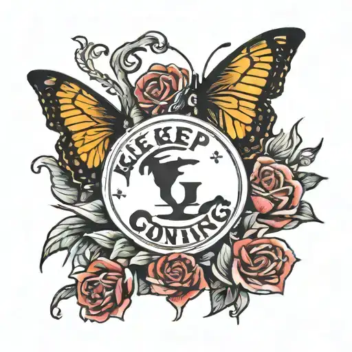 keep going tattoo design idea