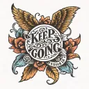 keep going tattoo design idea