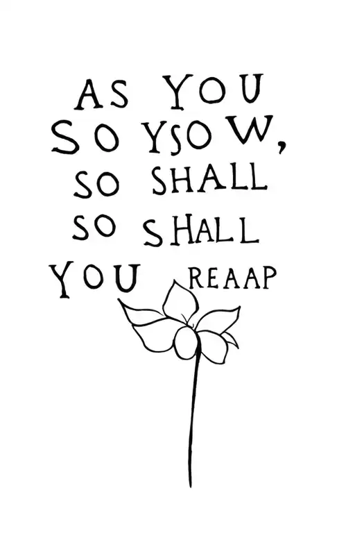 As You Sow, So Shall You Reap tattoo design idea