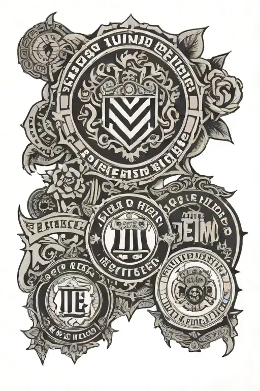 Leeds united badges tattoo design idea