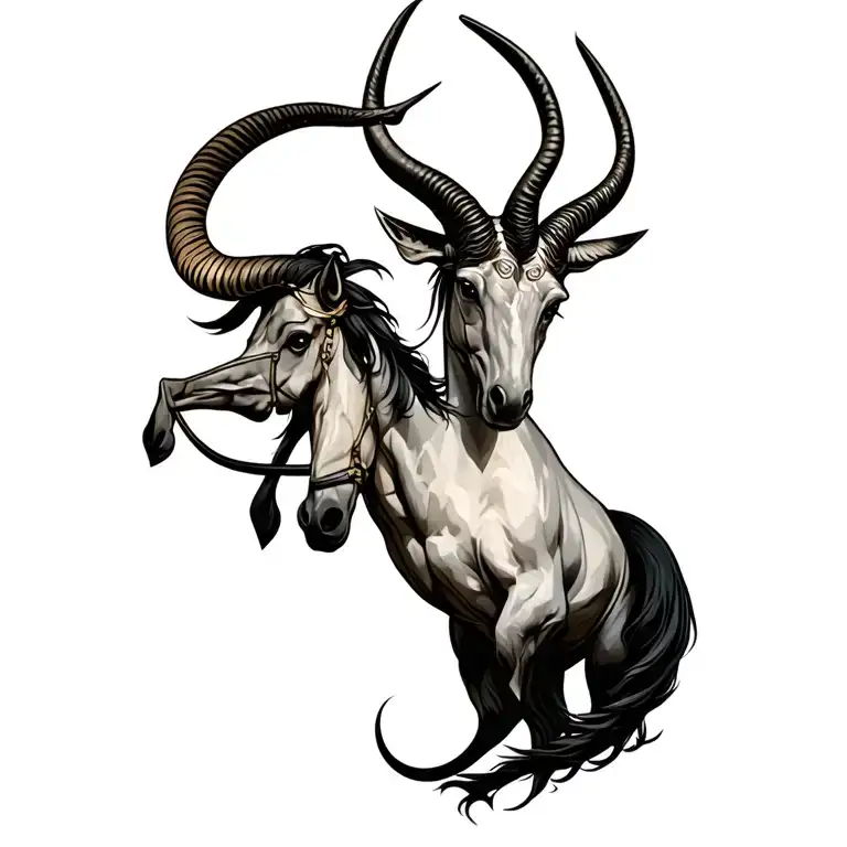 Sagittarius And Capricorn tattoo design idea