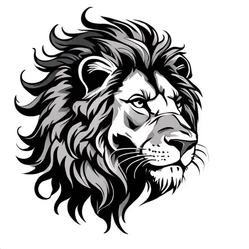 lion sin tattoo design idea