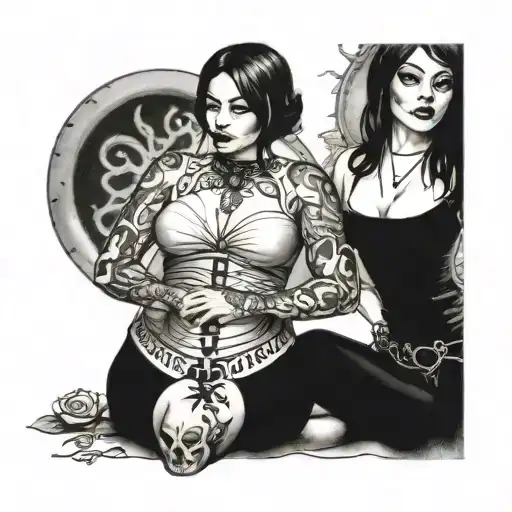 submissive slave femdom tattoo design idea