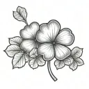 five leaf clover tattoo design idea