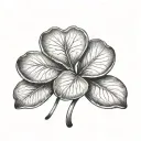 five leaf clover tattoo design idea