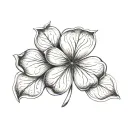 five leaf clover tattoo design idea