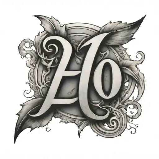 The word Penner inside the number 10 tattoo design idea