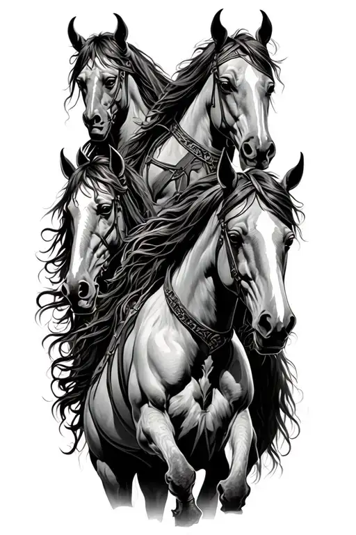 four horsemen of the apocalypse tattoo design idea