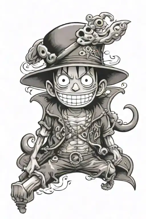 ace one piece tattoo design idea