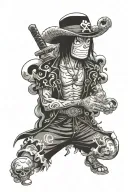 ace one piece tattoo design idea