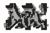 keith haring dog barking with binary code  pattern (0s and 1s ) on the inside tattoo design idea