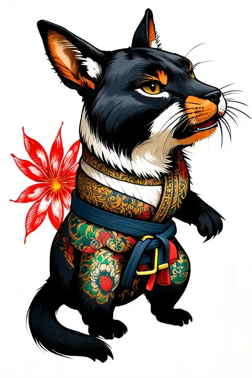 bjj belts as animals  tattoo design idea