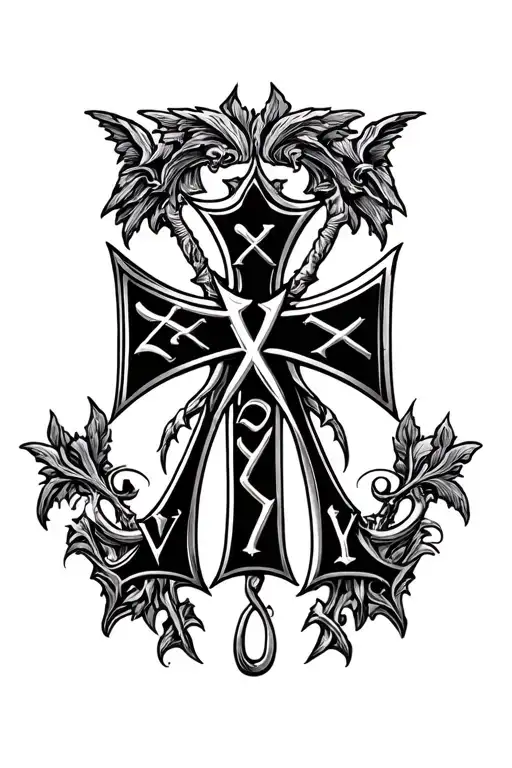 "XIV     VIII VIII" german IRON CROSS tattoo design idea