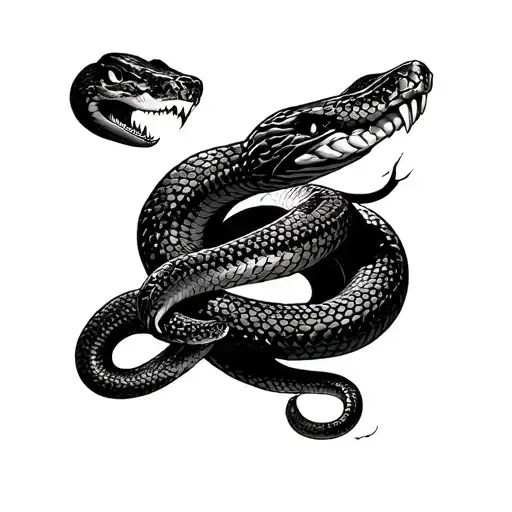 Johnny silverhands snake tattoo on his arm from cyberpunk 2077 tattoo design idea