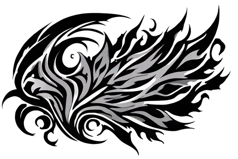 elven ornament and pattern tattoo design idea