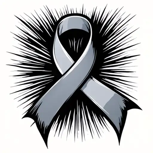 Recovery Ribbon tattoo design idea