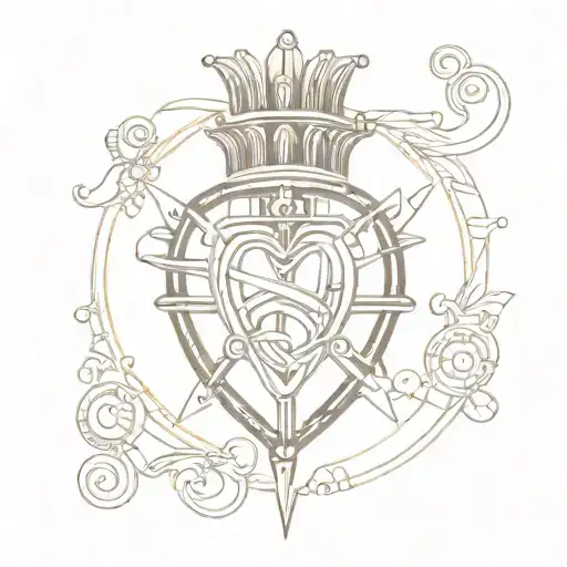 sacred heart steampunk tattoo design idea