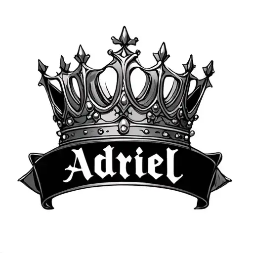 "Adriel" crown tattoo design idea