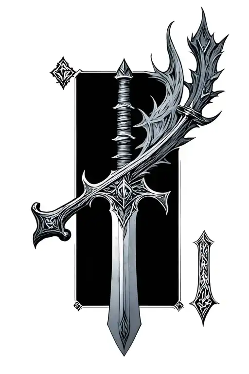 ciris sword from the witcher 3 tattoo design idea