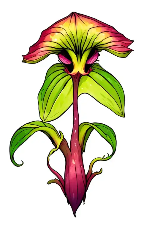 carnivorous plant tattoo design idea