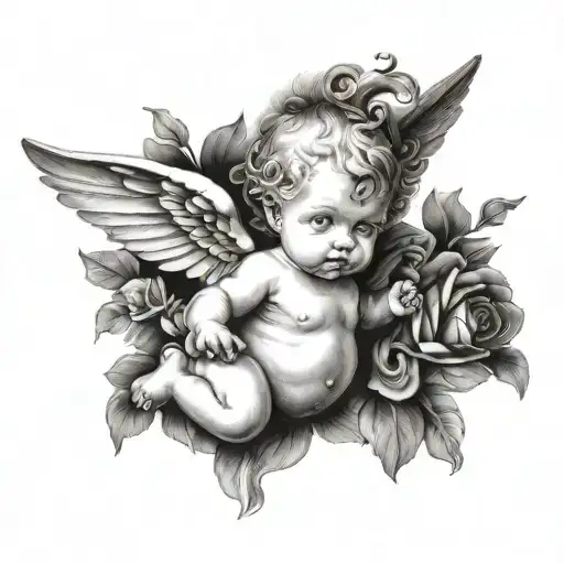 Cherub tattoo design idea
