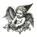 Cherub tattoo design idea