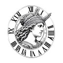 Roman numerals and athena greek goddess tattoo design idea