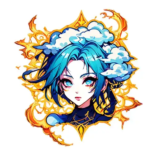 arcane jinx cloud tattoo design idea