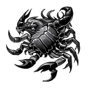 lion bull scorpion tattoo design idea