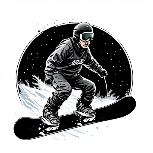 Snowboard tattoo design idea