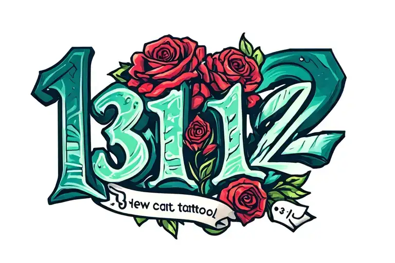 1312 tattoo with theme tattoo design idea