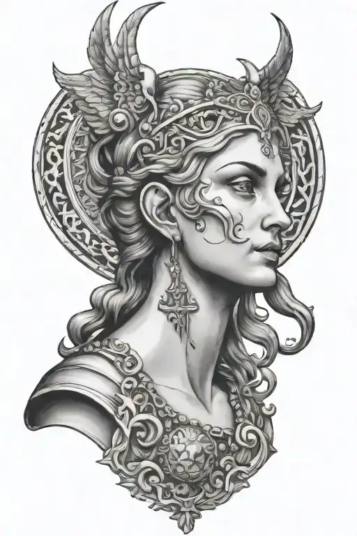 tyche of antioch tattoo design idea