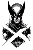 wolverine x men logo tattoo design idea